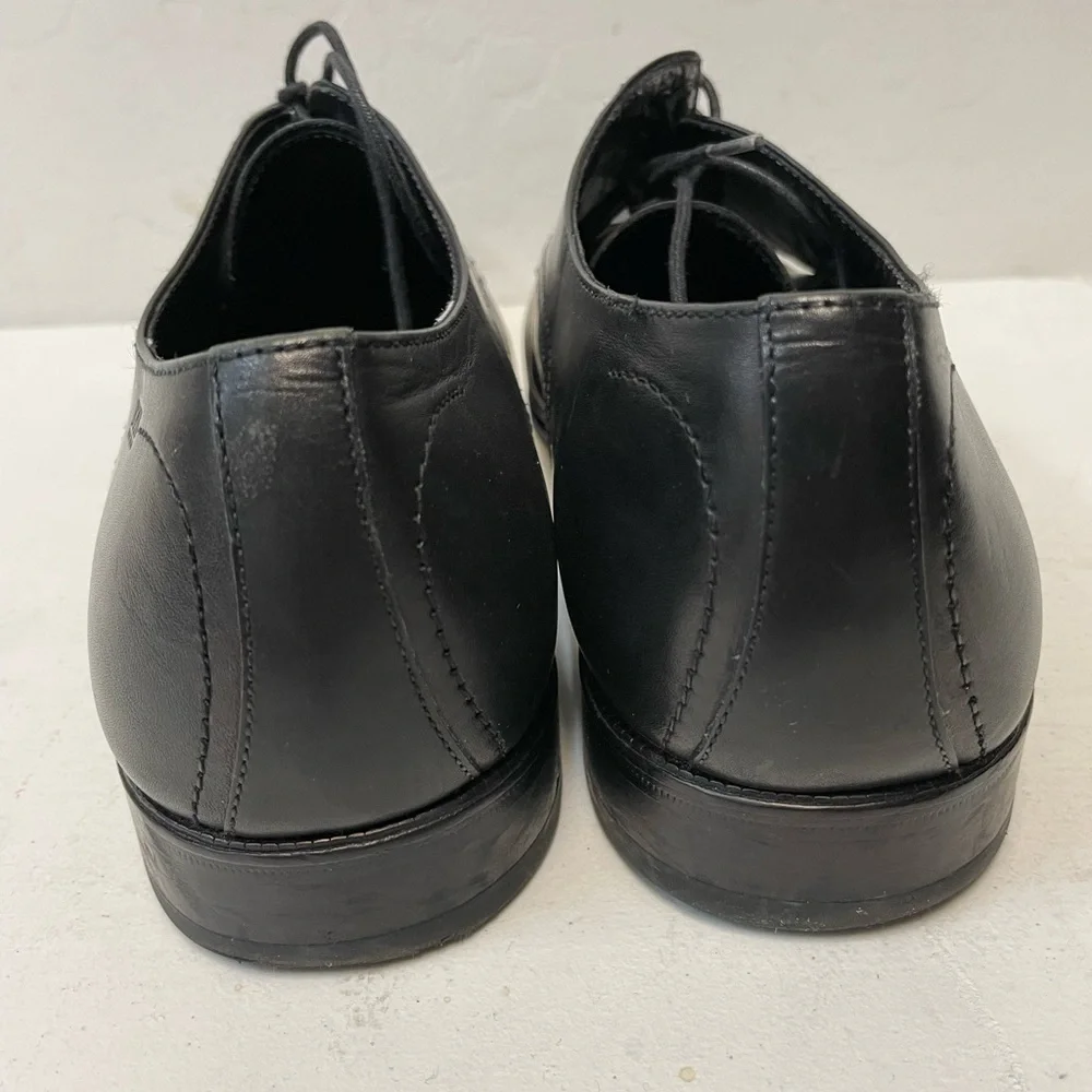HUGO BOSS Lace Up Leather Bicycle Toe Derby Shoe in‎ Black Size 12